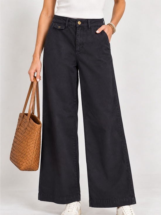 Pilcro Pants - Pilcro 29 Black Pants Utility Chino Trousers. Midrise.